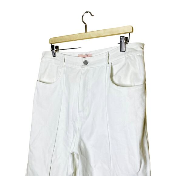 Lisa Says Gah Robyn High Waist Straight Leg White Jeans Plus Size 34 - Picture 6 of 6